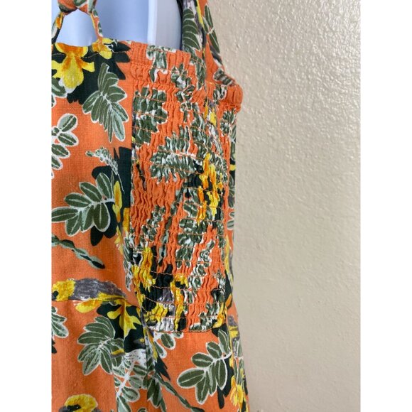 Patagonia Pataloha Womens Tropical Bird Floral Dress Size 18 Organic Cotton Boho - Picture 10 of 16